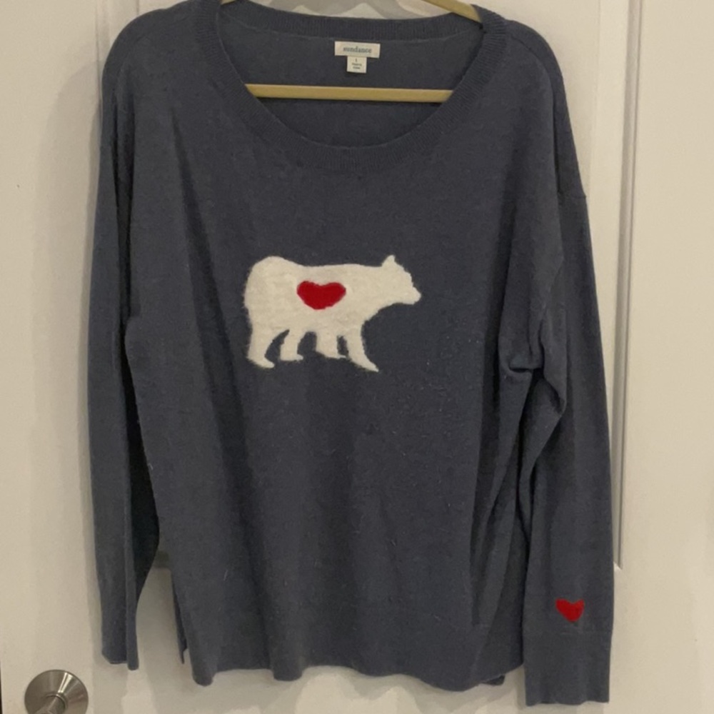 Sundance Blue Knit Sweater Large